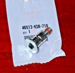 HONDA CR125, CRF150R, CR250, REAR BRAKE PEDAL PIVOT BOLT 46513-KSR-710