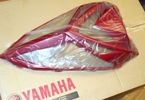 YAMAHA RAPTOR 700 DARK RED FRONT FENDER VENTED NOSE HOOD, RADIATOR COVER 13-24