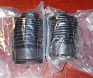 HONDA ATC 250ES BIG RED ORIGINAL BLACK FORK BOOTS, GUARDS, COVERS 1985-1987, 51611-KL8-003