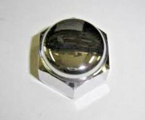 HONDA TOP STEERING STEM CHROME NUT 90304-415-000, 250 BIG RED, MOTORCYCLE