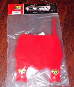 HONDA CRF450R CRF250R  CRF 250,450 250R 450R RED CYCRA FRONT # NUMBER PLATE, Z