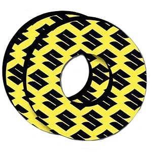 SUZUKI MX ATV BMX HANDLEBAR HAND GRIP DONUTS BLISTER BUSTERS YELLOW