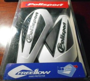ATV, DIRT BIKE WHITE POLISPORT FREEFLOW HANDGUARDS, HAND GUARDS KIT & MOUNTS