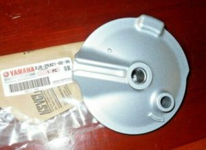 YAMAHA REAR DRUM BRAKE HUB PLATE COVER TW200 TRAILWAY 200, BW200 BIG WHEEL