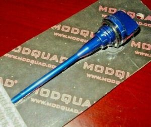 YAMAHA YFZ450R,YFZ450X YFZ 450R ENGINE OIL DIP CHECK PLUG STICK, ALUMINUM BLUE