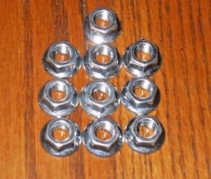 HONDA ATC 70,110,125,200S,200M,200X,350X,250R,250SX,250ES 8MM FLANGE NUTS X10