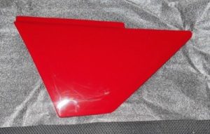 HONDA TRX300 TRX 300 2X4,4X4 RED SIDE PANEL KICK LEVER COVER, REAR FENDER 92-00
