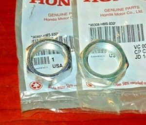 HONDA TRX 200,200D, 300 RECON 250, RANCHER 420, 250EX, 250X BOTH REAR AXLE NUTS