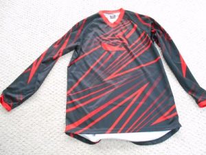 MSR AXIS ADULT LARGE RACING RIDDING MOTOCROSS XC SHIRT,JERSEY BLACK & RED, Z