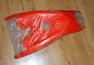 YAMAHA RAPTOR 700 ORANGE FRONT FENDER GAS TANK COVER 13-26, 1PE-F171A-40-00