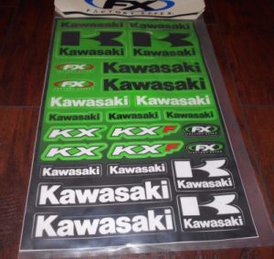 KAWASAKI KXF FACTORY EFFEX STICKERS, GRAPHICS, 24 STICKERS TOTAL, Z