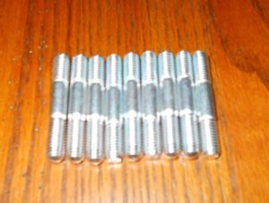 KAWASAKI ENGINE CYLINDER HEAD STUDS, BOLTS x9,  KX250, KX500, 92004-1009