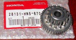 HONDA TRX350,350 RANCHER ENGINE STARTER IDLE GEAR 28131-HN5-670, 14T / 46T