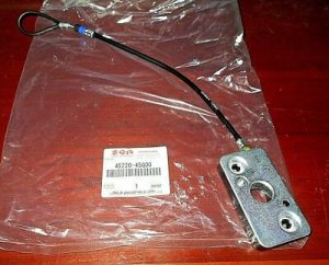 SUZUKI QUAD RACER LT450R,LTR450 LTR SEAT LATCH RELEASE PULL CORD, CABLE BRACKET, 45220-45G00