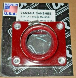 BANSHEE TRINITY 2 INTO 1, ENGINE REED CAGE RED INTAKE BOOT,CARBURETOR JOINT