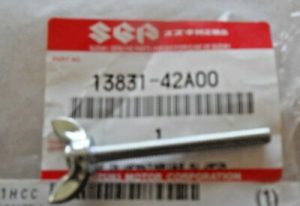 SUZUKI MOTORCYCLE AIR FILTER WING NUT BOLT DR125,DR200,SP125,SP200, 13831-42A00