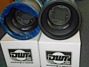 250EX, 300EX,400EX, 450R,700XX,450ER,400X, 250R BLACK REAR 9" WHEELS, RIMS 4x110