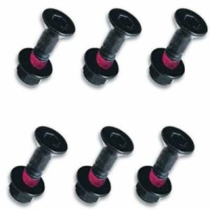 RM125,RM250,RMZ250,RMZ450,RMX250 REAR SPROCKET BOLTS & NUT KIT BLACK 6 PACK