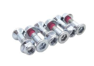 RM125,RM250,RMZ250,RMZ450,RMX250 REAR SPROCKET BOLTS & NUT KIT CHROME 6 PACK