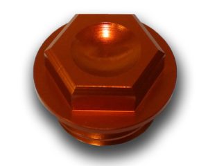 KTM 65SX,85SX,105SX,125,150,200,250,300,360,380 ALUMINUM ORANGE OIL FILL PLUG Z