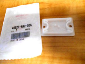 HONDA FRONT OR REAR BRAKE RESERVOIR CUP PLASTIC DIAPHRAGM PLATE 45521-HA2-006