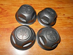 X 4, YAMAHA GRIZZLY 550 & 700 FRONT, REAR WHEEL CENTER HUB CAP, AXLE NUT COVER