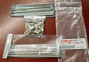 YAMAHA YZ80 YZ85 REAR WHEEL RIM SPOKE & NIPPLE SET 14" SPOKES, KIT  4ES-25304-20