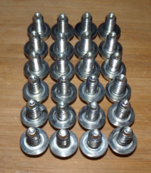 24 COUNT 8MM FLANGE BOLTS, 15mm LONG THREAD, ATC 200X,250R,350X,200S,2009M,250SX