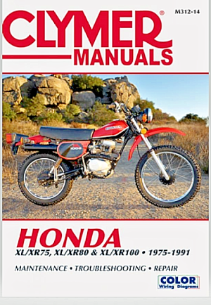 HONDA XL75,XR75,XR80,XL80,XR100,XL100 SHOP SERVICE MECHANICS REPAIR MANUAL,BOOK