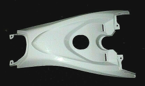 YAMAHA RAPTOR 700 WHITE FRONT FENDER GAS TANK COVER 13-23, 1PE-F171A-11-00