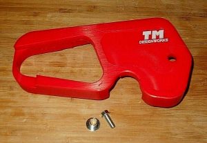 SUZUKI 500 LT500R QUAD RACER QUADZILLA SWINGARM PROTECTOR,CHAIN GUIDE,BUFFER RED