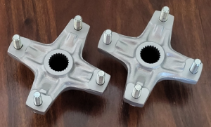 HONDA TRX 300EX 400EX 400X 450R 450ER NARROW REAR WHEEL HUBS, SILVER 1993-2014