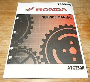 HONDA ATC250R,ATC 250R SHOP, SERVICE ,MECHANIC REPAIR MANUAL, BOOK 1985-1986