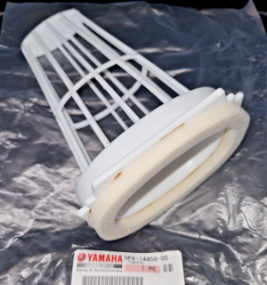 YAMAHA YFZ 350 BANSHEE AIR FILTER PLASTIC CAGE, SHELETON, HOLDER 5FK-14458-00