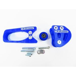 SUZUKI LT450R LTR450 REAR CHAIN GUIDE, BUFFER, ROLLER, MOUNT SLIDE N GUIDE BLUE