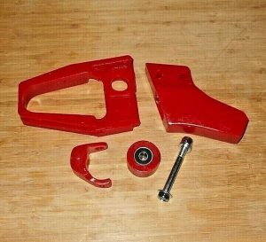 HONDA TRX250R TRX 250R SWINGARM 4 PIECE CHAIN GUIDE, BUFFER,ROLLER KIT 88-89 RED