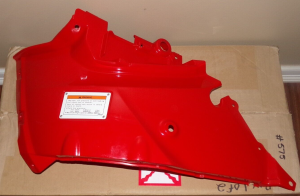 HONDA RINCON 650, 680, PATRIOT RED LEFT REAR FENDER, SPLASH GUARD 2003-2008
