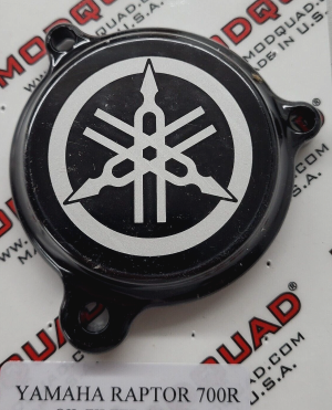 YAMAHA RAPTOR 700 ENGINE BLACK BILLET ALUMINUM OIL FILTER ACCESS COVER 2006-2026