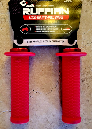 ATV LOCK ON HANDGRIPS, BLASTER, BANSHEE, YFZ450, YFZ450R, RAPTOR, TRI-Z, GRIZZLY