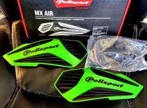 ATC, ATV, MOTORCYCLE, DIRT BIKE GREEN & BLACK HANDGUARDS, WIND DEFLCTERS