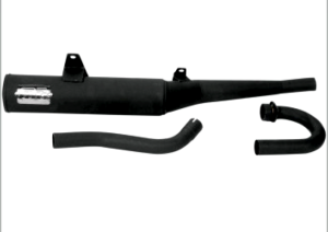 YAMAHA WOLVERINE ATV 350 DG RCM COMPLETE BLACK STEEL EXHAUST SYSTEM 95-05