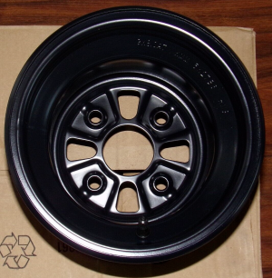 HONDA TRX250 RECON 250 TRX 250X 250EX 250SX,200X BLACK REAR STEEL 9" WHEEL, RIM 42650-HM8-700ZA