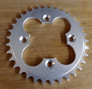 HONDA ATC350X, ATC 350X 34 TEETH ALUMINUM REAR SPROCKET 1986, 34 tooth