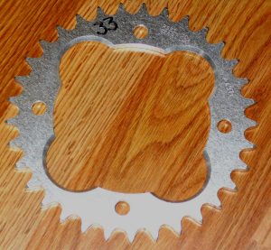 HONDA TRX 450R, 250R, 400EX, 300EX, 250X 33 TEETH ALUMINUM REAR SPROCKET GEAR