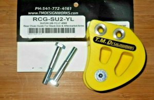 SUZUKI LT450R LTR450 REAR CHAIN GUIDE & POWERLIP ROLLER TM DESIGN YELLOW 06-09