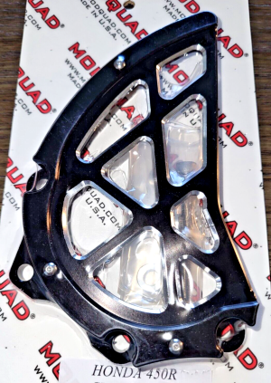HONDA TRX 450R, 450ER ENGINE CASE SAVER & FRONT SPROCKET COVER 2006-2014 BLACK