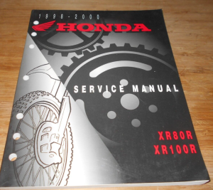 HONDA XR80 XR80R XR100 XR100R MECHANICS REPAIR MANUAL BOOK 61KN452