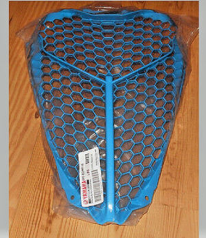 YAMAHA RAPTOR 700 BLUE PLASTIC FRONT RADIATOR GUARD, VENTED COVER 13-25