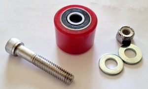 YAMAHA YFZ 350 BANSHEE UPPER, TOP REAR CHAIN ROLLER, TENSIONER RED, 2HH-22178-00