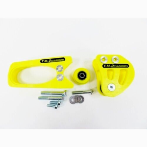 SUZUKI LT450R LTR450 REAR CHAIN GUIDE, BUFFER,ROLLER, MOUNT SLIDE N GUIDE YELLOW